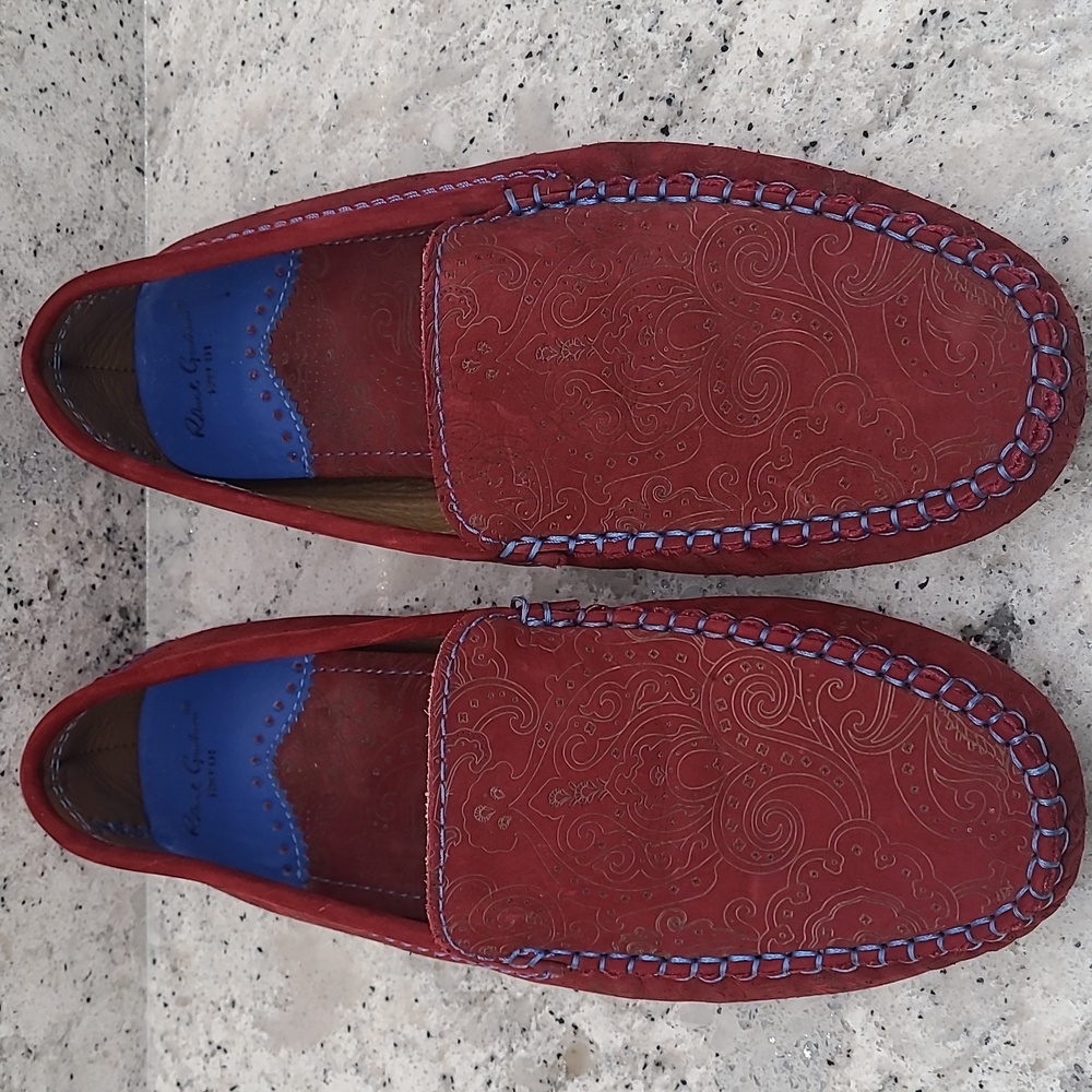 Robert Graham Verrazano Men's Suede Loafer - Bordeaux